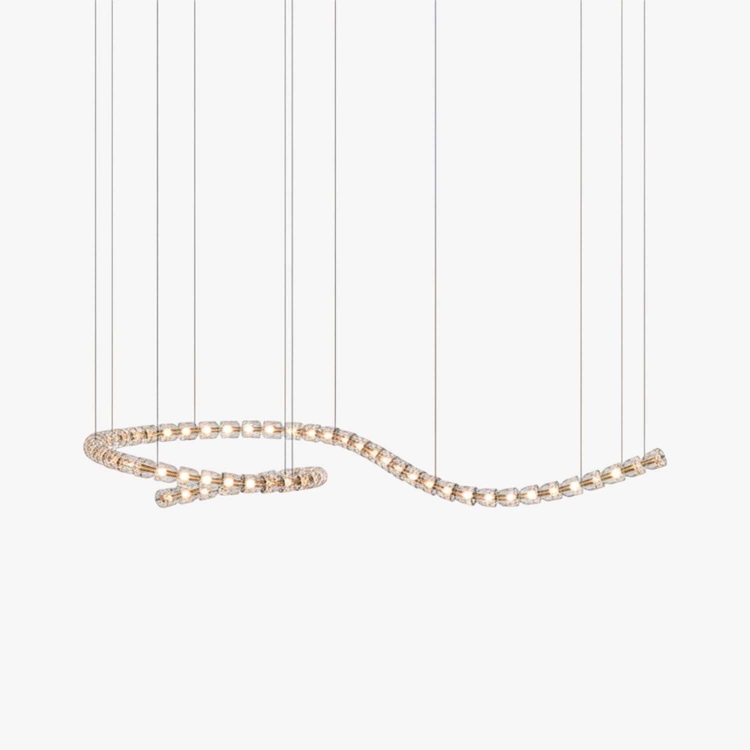 The Gabriel Wave LED Chandelier | Custom Size & Made-to-Order Lighting for Luxury Residences & Commercial Spaces