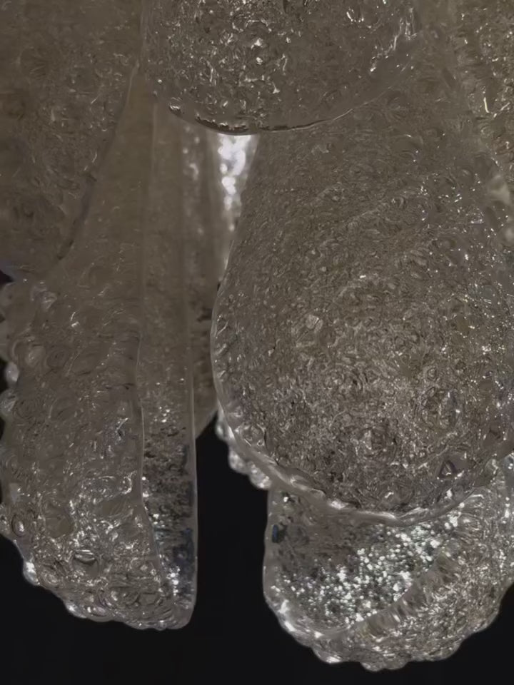 Mid-Century Murano Chandelier | Punto di Luce |  52 Yellow Drop Glasses