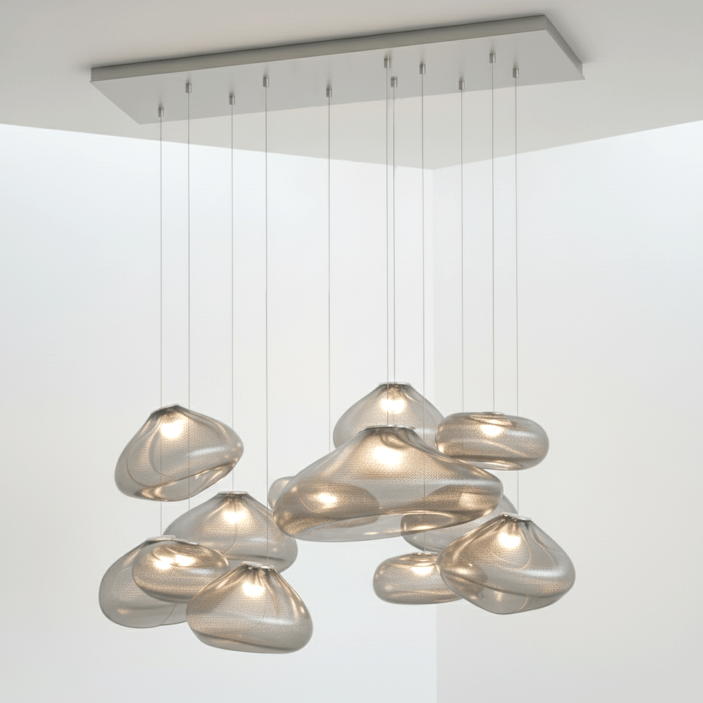 Blown Glass Mesh Pendant Light - Vakkerlight